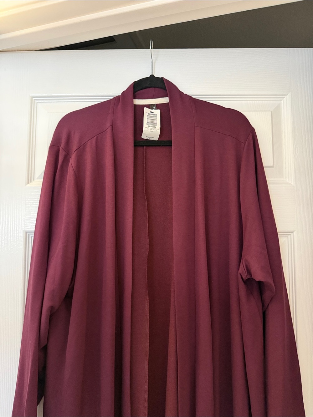 Torrid Super Soft Slub Duster Burgundy - Picture 3 of 6